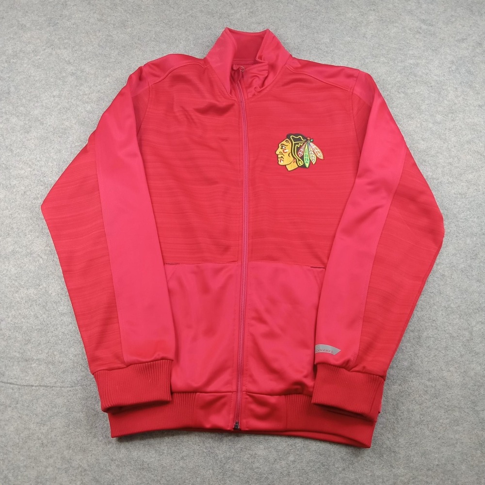 Chicago Blackhawks Jacket Mens Medium Red NHL Hockey G-III Full‎ Zip Track